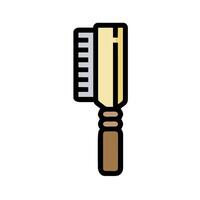 A comb with a wooden handle on a white background vector