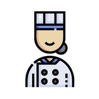 A chef icon with a white background vector