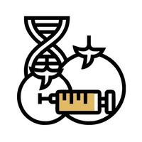 Dna and tomato icon illustration vector