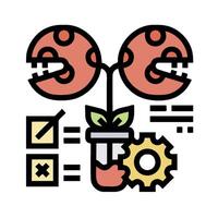 A plant with two gears and a ladybug vector