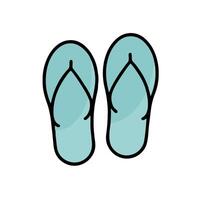 A pair of flip flops on a white background vector