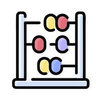An abacus icon with different colored balls vector