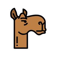 A camel head icon on a white background vector