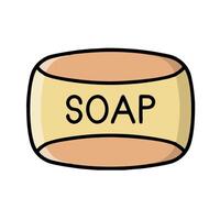 A soap bar with the word soap on it vector