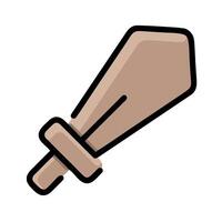 A knife with a handle on it vector