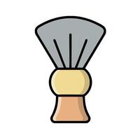A shaving brush icon on a white background vector