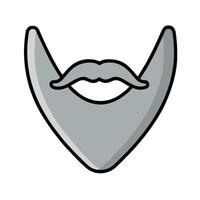 A beard with a mustache and mustache vector