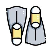 Two pairs of shoes with yellow and white stripes vector