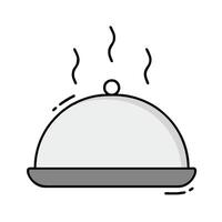 A cloche with steam coming out of it vector