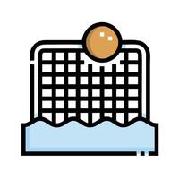 A ball in a net with a ball on top vector