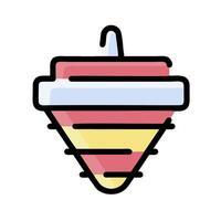 A red and yellow cone icon on a white background vector