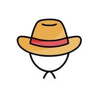 A hat icon with a man in it vector