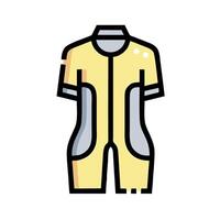 A yellow suit with a zipper on the back vector