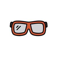 Glasses icon in flat style on white background vector
