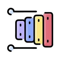 A colorful stack of musical instruments vector