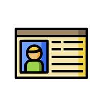 A person is in a photo frame on a computer vector