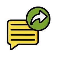 Chat message icon illustration vector