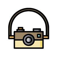 A camera with a handle on it vector