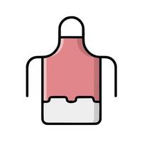 A pink apron with a white handle on it vector