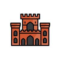 A castle icon on a white background vector