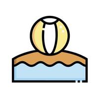 A beach ball on top of a cake vector