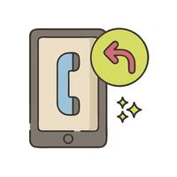 A phone with a phone call icon and a phone with a phone call icon vector
