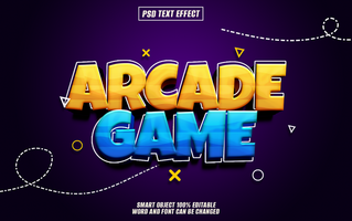 Arcade game Editable 3D Text for Unique Typography Creations psd