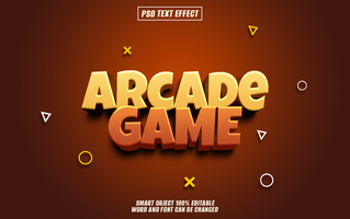modern Arcade game Editable 3D Text for Typography Graphic Projects psd