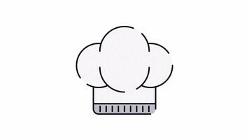 Chef's Hat Motion Graphic, Animated Alpha channel, transparent background. 4K resolution loop animation. video