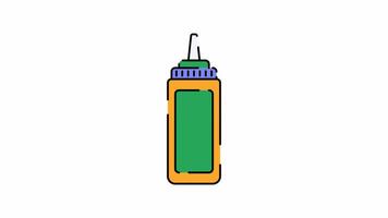 Sauce Container Motion Graphic, Animated Alpha channel, transparent background. 4K resolution loop animation. video