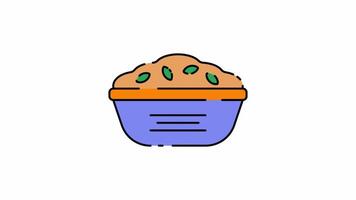 Cookie Dough Motion Graphic, Animated Alpha channel, transparent background. 4K resolution loop animation. video
