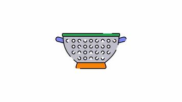 Sieve Motion Graphic, Animated Alpha channel, transparent background. 4K resolution loop animation. video