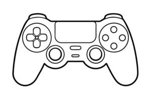 a black and white silhouette of a playstation 4 controller the controller is facing the viewer the vector