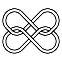 infinity puzzle simple pattern isolated on white on white background illustration, vector