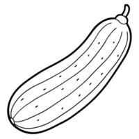 3d-rendering-of-dynamic-cucumber-with-white-background, illustration line art vector