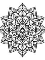 perfect and detailed rounded mandala that blends complex geometric patterns with traditional vector