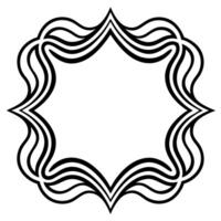 a wavy border ornament design, with undulating lines creating a rhythmic, flowing pattern, vector