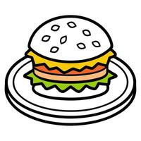 a 3d render of a original colourful logo design featuring a burger with a juicy beef patty, melted vector