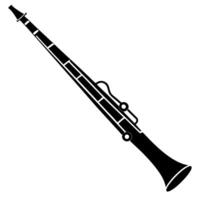 an image of bassoon silhouette with a white background, illustration line art vector