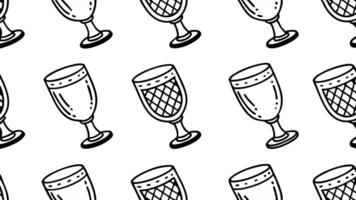 imagine prompt seamless pattern background of vintage soviet drinking glasses, hand drawn vector
