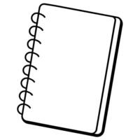 notebook spiral binding, illustration line art vector