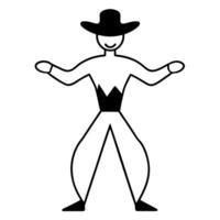an image of entertainment silhouette with a white background, illustration line art vector