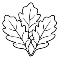 A leaf outline on a white background vector