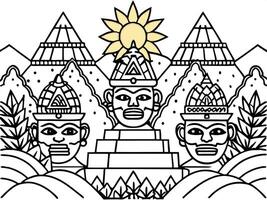 shining mountains, dense jungles, hidden mysteries high mountains, ancient muisca tribe, masters of vector
