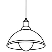 ceiling light, illustration line art vector