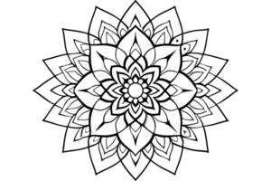 a and intricate mandala design featuring symmetrical patterns with a focus on geometric shapes the vector