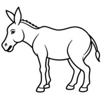donkey crouching a rare position for donkeys, usually seen when theyre injured or in vector