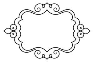 calligraphic ornamental frame collection, illustration line art vector