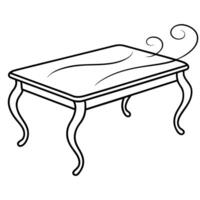 design an abstract coffee table with flowing lines that suggest movement and elegance, vector