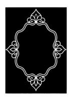 ornate, decorative border design on a dark brown gradient background the layout is vertical, with vector